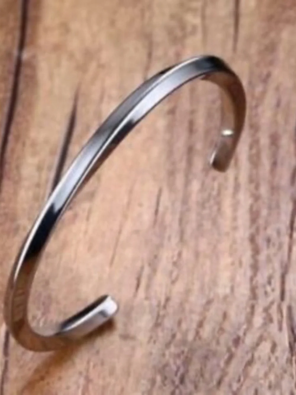 Mens Stainless Steel‎ Titanium Silver Cuff Bracelet Wristband